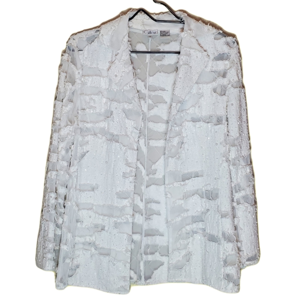 Vintage Gilar Hand-beaded Collared Top